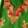 Impressive Green Multicolor Kashmiri Phiran With Denims