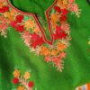 Impressive Green Multicolor Kashmiri Phiran With Denims