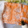 Pleasing Pastel Orange Modal Chikankari Outfit