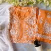 Pleasing Pastel Orange Modal Chikankari Outfit