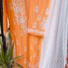 Pleasing Pastel Orange Modal Chikankari Outfit