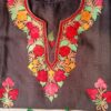 Imperial Black Multicolor Kashmiri Phiran With Denims