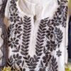 Flattering White Black Cotton Chikankari Outfit