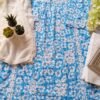 Pleasing Blue Summer Floral Nyra Cut Chikankari Outfit