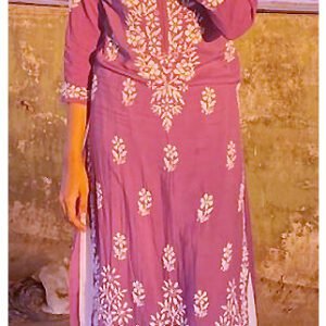 Amazing Onion Purple Modal Chikankari Outfit