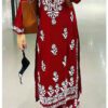 Mesmerizing Red Modal Chikankari Outfit