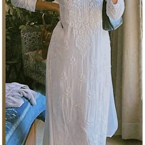 Snowy White Summer Perfect Modal Chikankari Outfit