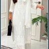 Evergreen White Summer Perfect Modal Chikankari Outfit