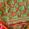 Mesmerizing Green Red Multicolor Phulkari Dupatta