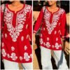 Red Hot Beautiful Modal Chikankari Outfit