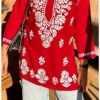 Red Hot Beautiful Modal Chikankari Outfit