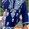 Timeless Gorgeous Navy Blue Modal Chikankari Outfit