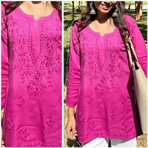 Magical Magenta Modal Chikankari Outfit