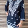 Outlandish Black Modal Chikankari Outfit