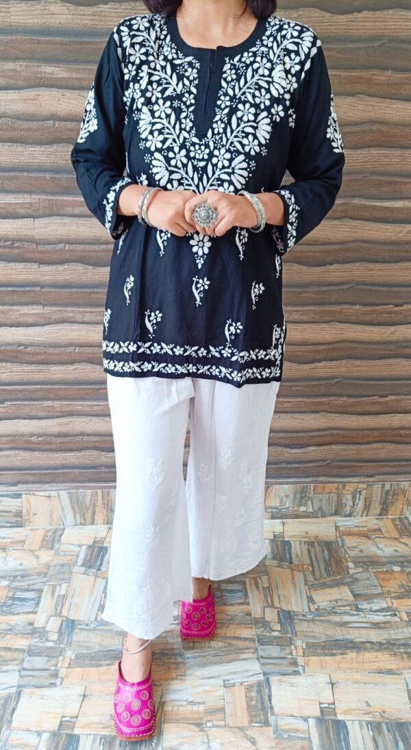 Outlandish Black Modal Chikankari Outfit