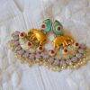 Antique Multistone Elephant Style Tanjore Moti Earrings