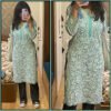 Calming Pastel Green Chikankari Kurta With Blue Denim Pants