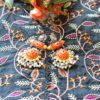 Super Gorgeous Antique Style Orange Surajmukhi Earrings