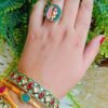 Royal Look Multistone Green Rani Ring