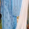 Extravagant Pastel Powder Blue Modal Chikankari Outfit