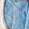 Extravagant Pastel Powder Blue Modal Chikankari Outfit