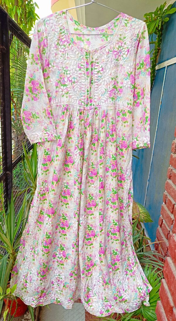 Super Gorgeous Mulmul Floral Prints Nyra Cut Kurtis