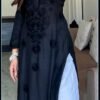 Enchanting Royal Black Modal Chikankari Outfit