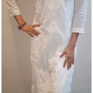 Fantastic White Summer Perfect Modal Chikankari Outfit