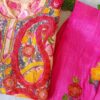 Blooming Pink Chanderi Multicolor Kashmiri Work Outfit