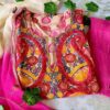 Blooming Pink Chanderi Multicolor Kashmiri Work Outfit