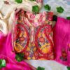 Blooming Pink Chanderi Multicolor Kashmiri Work Outfit