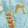 Artistic Bird Style Big Multistone Meenakari Long Necklace Set