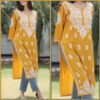 Mesmerizing Mustard Modal Chikankari Outfit