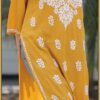 Mesmerizing Mustard Modal Chikankari Outfit