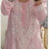 Relaxing Cool Baby Pink Modal Chikankari Outfit