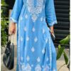 Refreshing Powder Blue Modal Chikankari Outfit