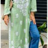 Relaxing Pastel Green Modal Chikankari Outfit