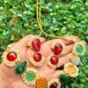 Pretty Multicolor Kundan Moti Necklace Set