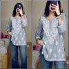 Fabulous Grey Modal Chikankari Outfit