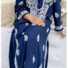 Relaxing Navy Blue Modal Chikankari Outfit