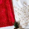 Astounding Ruby Red Mukaish Chanderi Cottton Chikankari Outfit 20 Astounding Ruby Red Mukaish Chanderi Cottton Chikankari Outfit