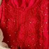 Astounding Ruby Red Mukaish Chanderi Cottton Chikankari Outfit 14 Astounding Ruby Red Mukaish Chanderi Cottton Chikankari Outfit