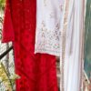 Astounding Ruby Red Mukaish Chanderi Cottton Chikankari Outfit 21 Astounding Ruby Red Mukaish Chanderi Cottton Chikankari Outfit