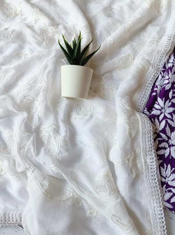Dramatic Solid Purple Chikankari Outfit
