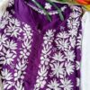 Dramatic Solid Purple Chikankari Outfit