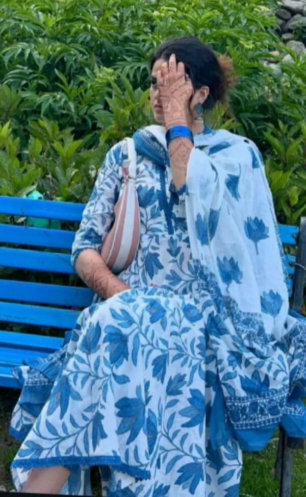 Summer Cool Breathable Blue White Floral Outfit