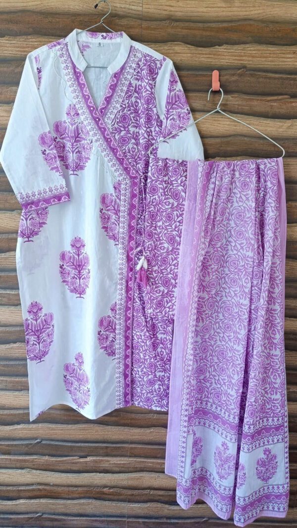 Easy Breezy Cotton Lavender Blockprint Outfit