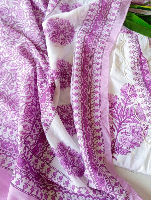 Easy Breezy Cotton Lavender Blockprint Outfit