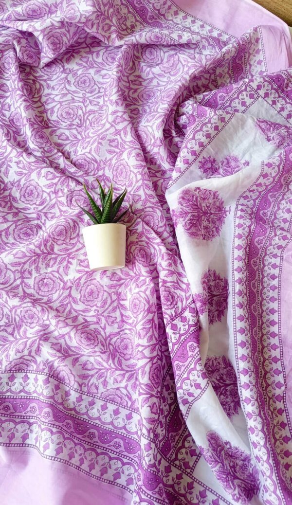 Easy Breezy Cotton Lavender Blockprint Outfit