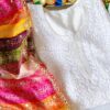Dazzling White Multicolor Chikankari Outfit 18 Dazzling White Multicolor Chikankari Outfit
